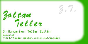 zoltan teller business card