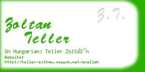 zoltan teller business card